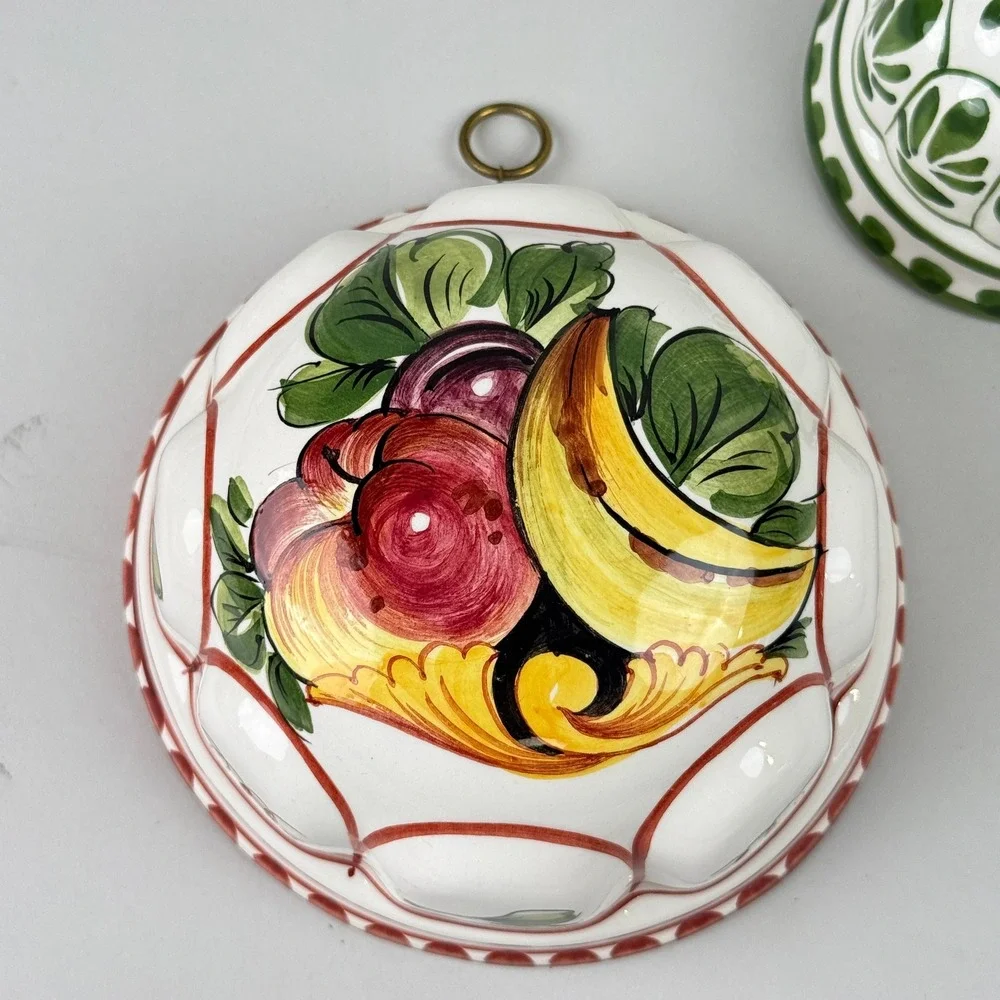 Vintage ABC Bassano Ceramic Hand‎ Painted Molds Wall Hanging Made in Italy